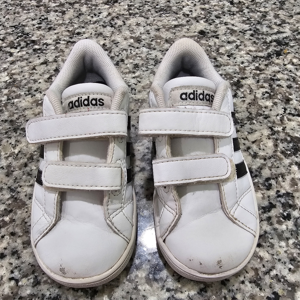 Adidas Kids White Sneakers